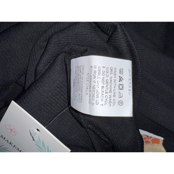 NEW Black & Leopard Print Long Sleeve Top Plus Size XL Makemechic Polyester Blen - Picture 5 of 5